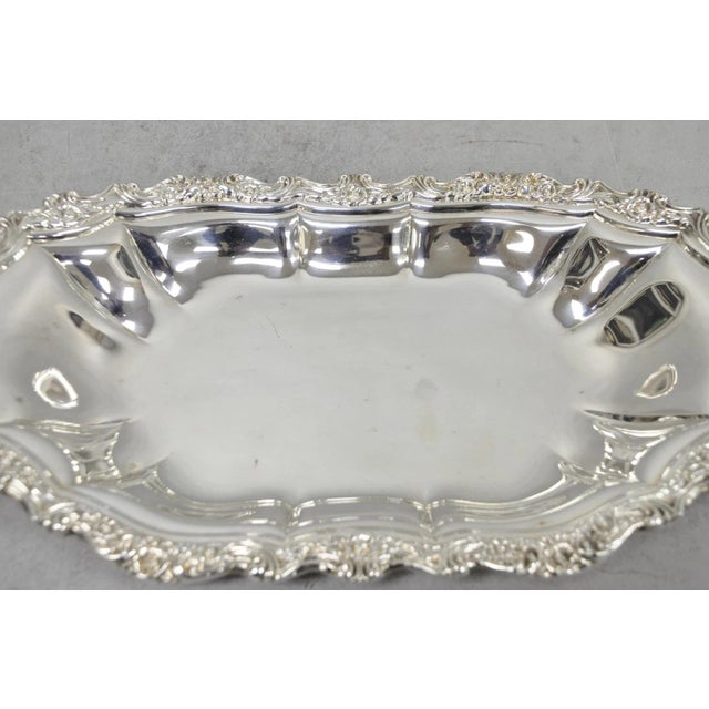 Metal Mid 20th Century International Silver "Countess" Silver Plated Trinket Nut Dish Serving Platter For Sale - Image 7 of 11
