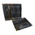 Set of Two 1970s Mid-Century Modern Black Lucite and Brass Barware Trays For Sale
