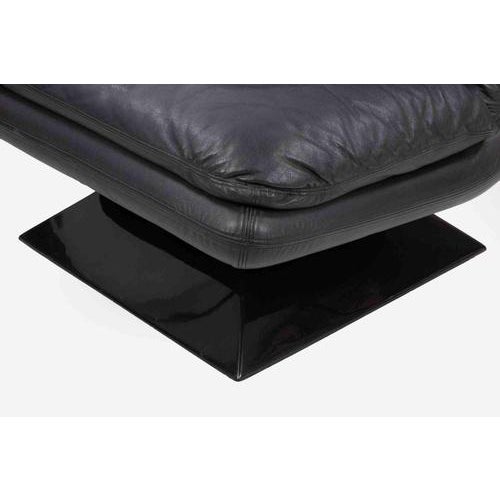 Vintage Space Age Leather Lounge Chairs, 1970, Set of 3 For Sale - Image 4 of 6