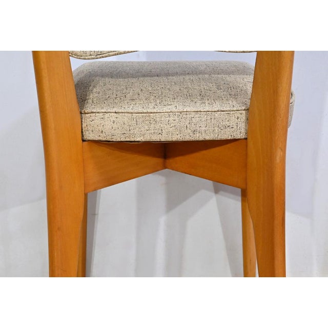 Vintage Beech and Faux Leather Chairs, 1960, Set of 8 For Sale - Image 15 of 18