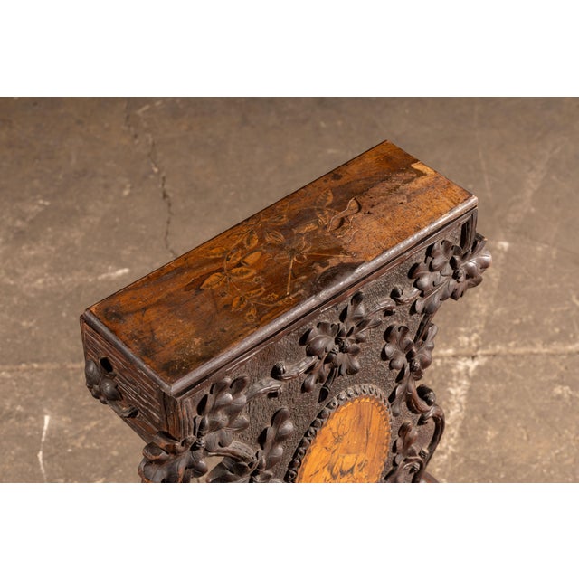 19th Century 19th Century Black Forest Carved Walnut Valet Chair For Sale - Image 5 of 9