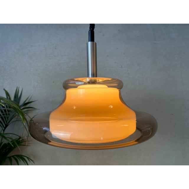 Vintage Adjustable Pendant Lamp in Acrylic, 1970s For Sale - Image 4 of 11