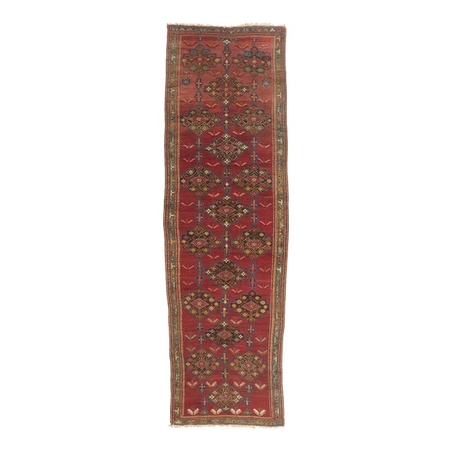 Late 19th Century Caucasian Karabagh Rug, 04'07 X 14'07 For Sale