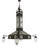 Large Italian Art Nouveau Chandelier in Wrought Iron, 1930 For Sale