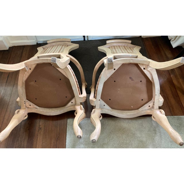 Pair of Vintage Scrolled Side Chairs in the Style of Art Nouveau For Sale - Image 10 of 11