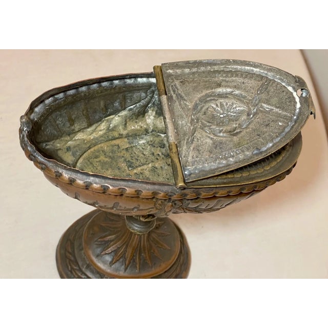 Copper Antique 18th Century Handmade Copper Brass Bronze Incense Censor Thurible Boat For Sale - Image 8 of 16