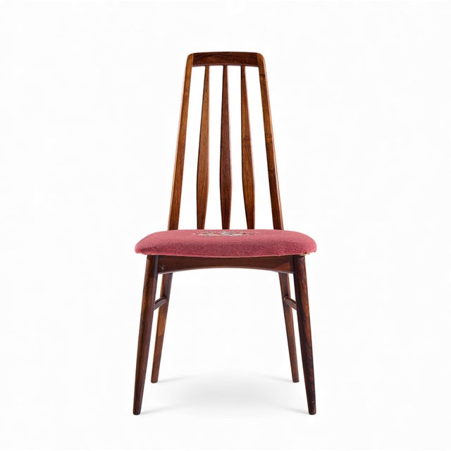 Niels Koefoed Eva Mid Century Danish Rosewood Dining Chair This chair measures: 18.5 wide x 20 deep x 37.75 inches high,...