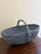 Blue Large Early 20th Century American Blue Splint Oak Buttocks Basket For Sale - Image 8 of 10