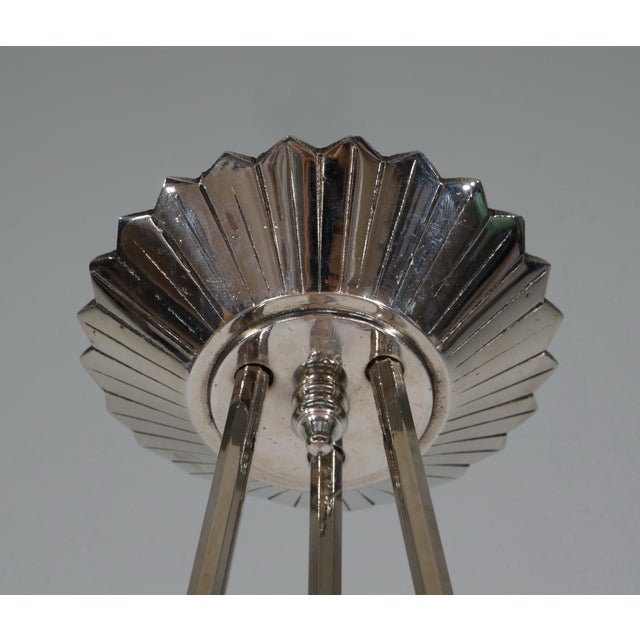 Rose French Art Deco Pendant Light by H. Petitot 1930s France For Sale - Image 8 of 10