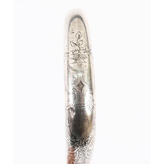 Antique French Silver Walking Cane Stick, 1800s For Sale - Image 6 of 12
