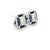 Mid-Century Modern Mid 20th Century 4.34 Carat Radiant Cut Diamond and Sapphire Stud Earrings, Pair For Sale - Image 3 of 9