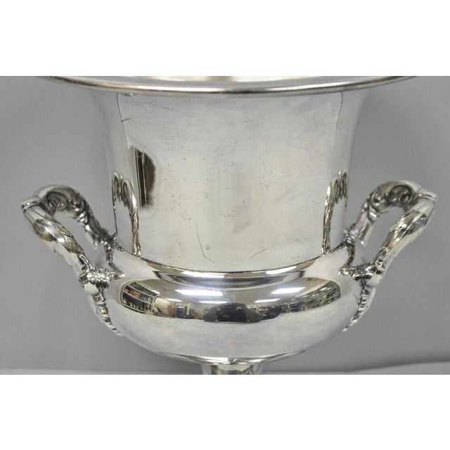 Vintage Bristol Silver Plated Trophy Cup Urn Champagne Chiller Bar Ice Bucket For Sale - Image 14 of 17