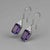 Metal Minimalistic Amethyst Earrings, Silver, Gold, Pair For Sale - Image 7 of 8