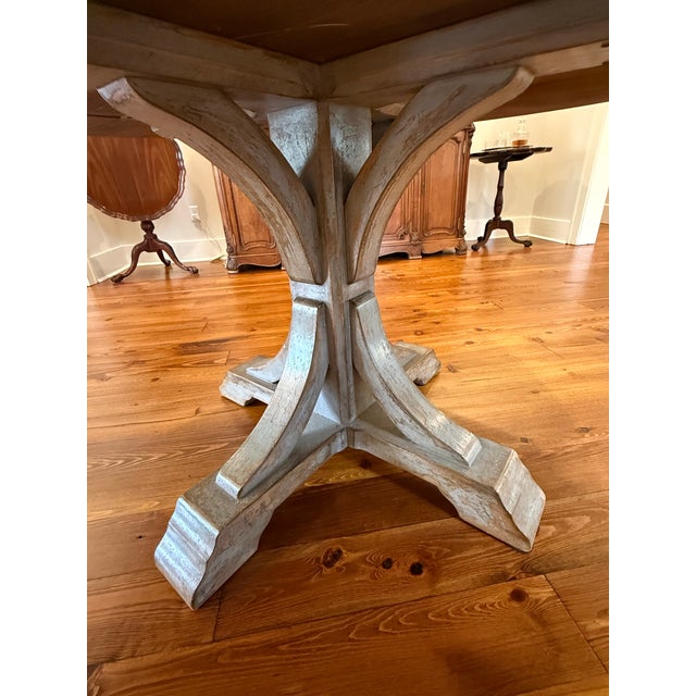 Modern Bennett Galleries Knoxville Reclaimed Wood Round Dining Table For Sale - Image 3 of 8