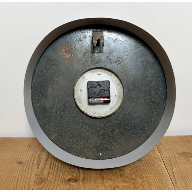 Industrial Black Factory Wall Clock from IBM, 1950s For Sale - Image 14 of 15