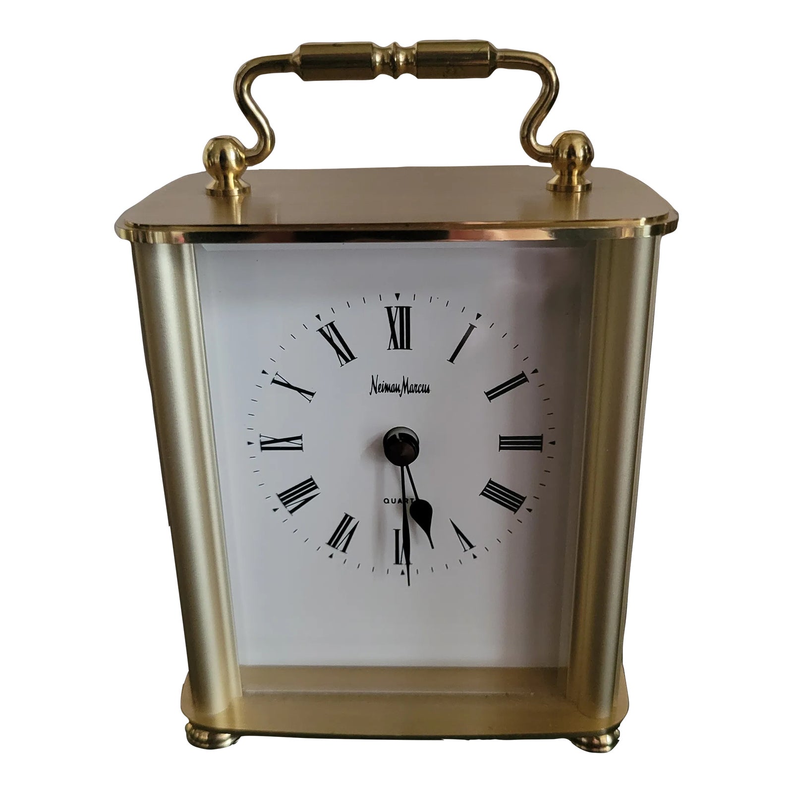 Late 20th Century Neiman Marcus Small Mantle Clock | Chairish