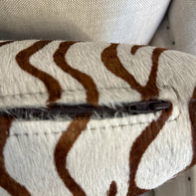 1990s Animal Print Zebra Pillow For Sale - Image 5 of 6