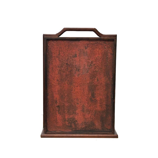 Chinese Brown Wood Mother of Pearl Motif Drawers Box Chest For Sale In San Francisco - Image 6 of 9