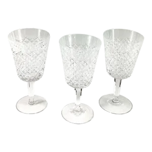 1960s Waterford Crystal Alana-Wine/Water Goblets- Set of 3