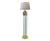 Mid-Century Modern Brass Plated and Turquoise Enamel Finish Floor Lamp For Sale - Image 10 of 10