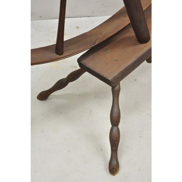 Antique American Primitive Colonial Wooden Country Spinning Wheel ...