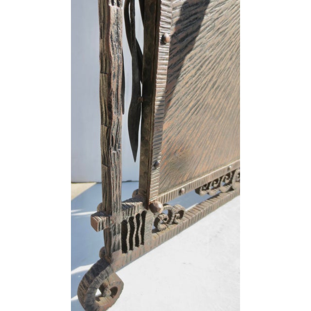 Antique French Iron Art Deco Table Mirror Circa 1920s For Sale - Image 12 of 17