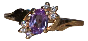 The San Simeon: Yellow Gold Cocktail Ring with Color Change Sapphire