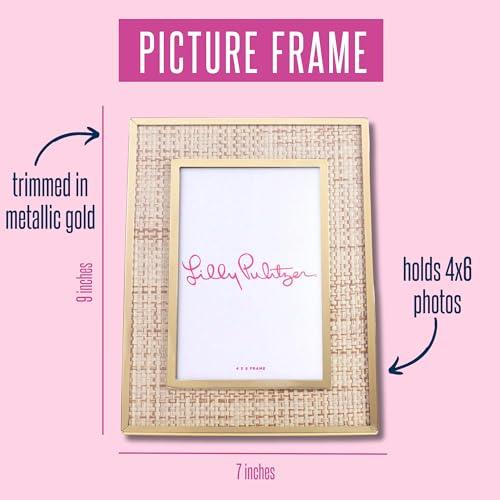 2020s Raffia & Gold 4x6 Picture Frame For Sale - Image 5 of 6