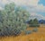 Fred Darge Green, Yellow, and Blue Abstract Impressionist Western Desert Landscape, Mid-20th Century For Sale - Image 12 of 12