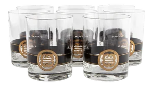 Black & Gold Shou Tumblers by Cera for Neiman Marcus