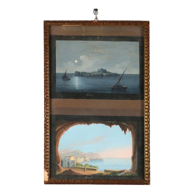 Unknown, Neapolitan School, Capri and Amalfi, Gouache on Paper For Sale