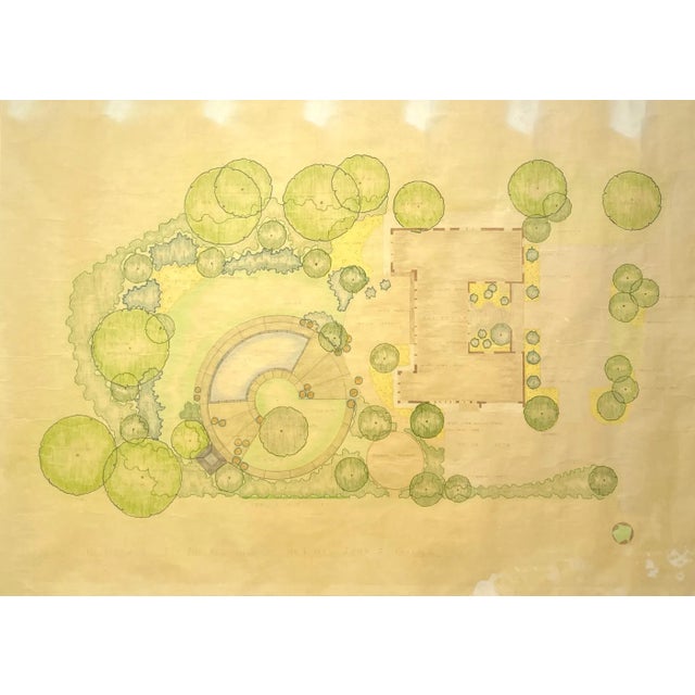 A magnificent landscape design for the John G. Friend Residence, Lake Forest, IL, ca. 1958. Images size: 26" x 36". Framed...