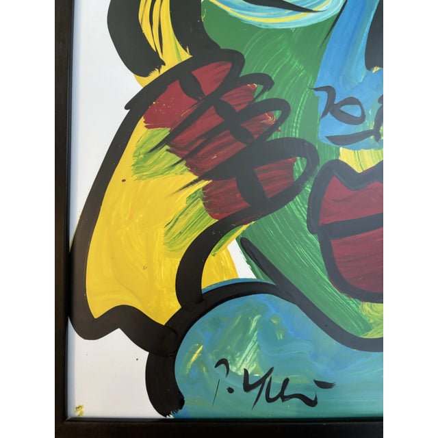 Abstract Portrait of One Smoking, Framed. Peter Robert Keil, a German artist born in 1942, has led a life immersed in...