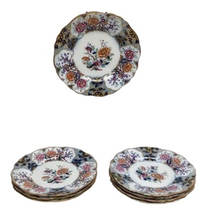 Circa 1840 Antique English Transferware Plates- Set of 8