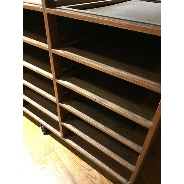 Vintage Oak Wood Shop/Haberdashery Storage Chairish