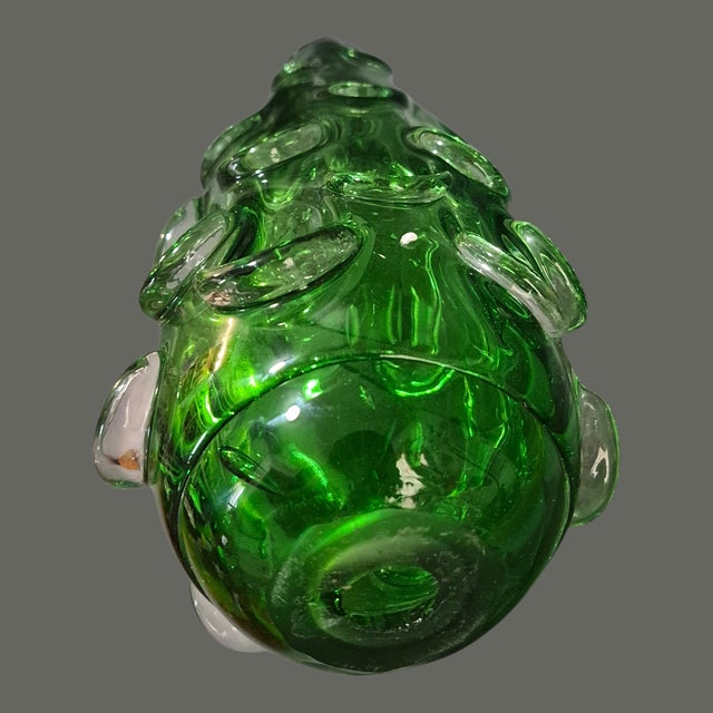 Hand Blown Italy Art Glass Green Christmas Tree 16.5'' High For Sale - Image 9 of 10