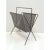 Mathieu Matégot Mid 20th Century Black Perforated Metal Magazine Rack For Sale - Image 4 of 5