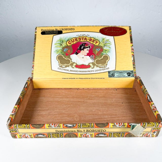 Vintage Cuesta -Rey 10 Cigar Box Dominican No 7 Robusto Centennial For Sale - Image 12 of 13