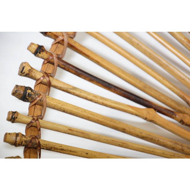 Large Vintage Tribal Handwoven Ethnic Round African Basket For Sale - Image 4 of 13