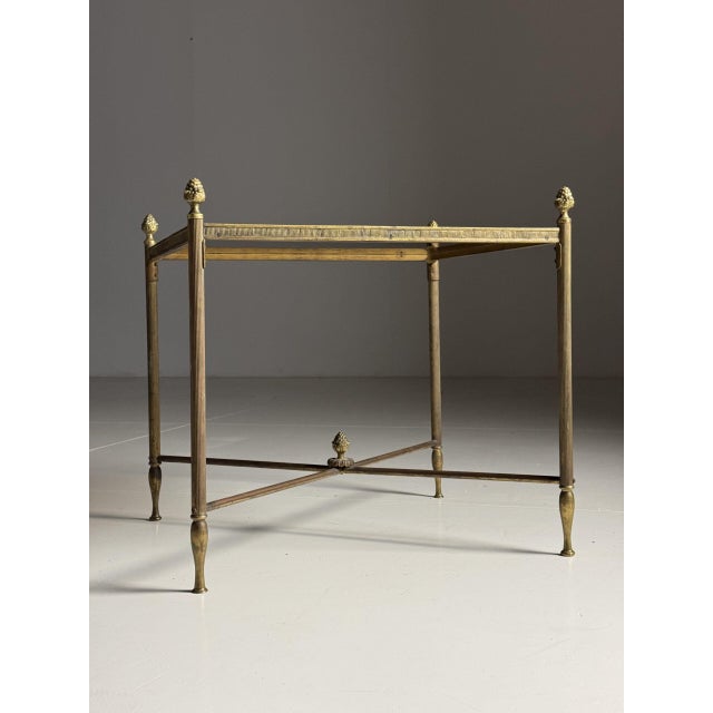 Brass Side Table in the style of Maison Bagues For Sale - Image 5 of 14