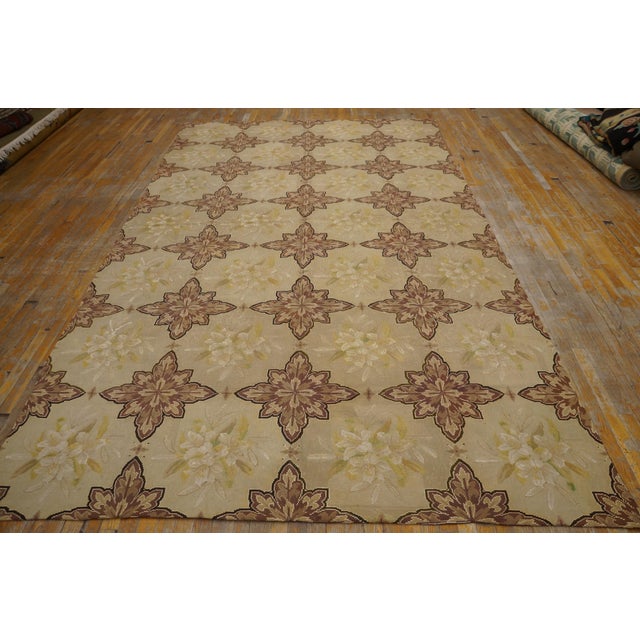 19th Century French Needlepoint Carpet ( 7'4" x 12'4" - 224 x 376 )