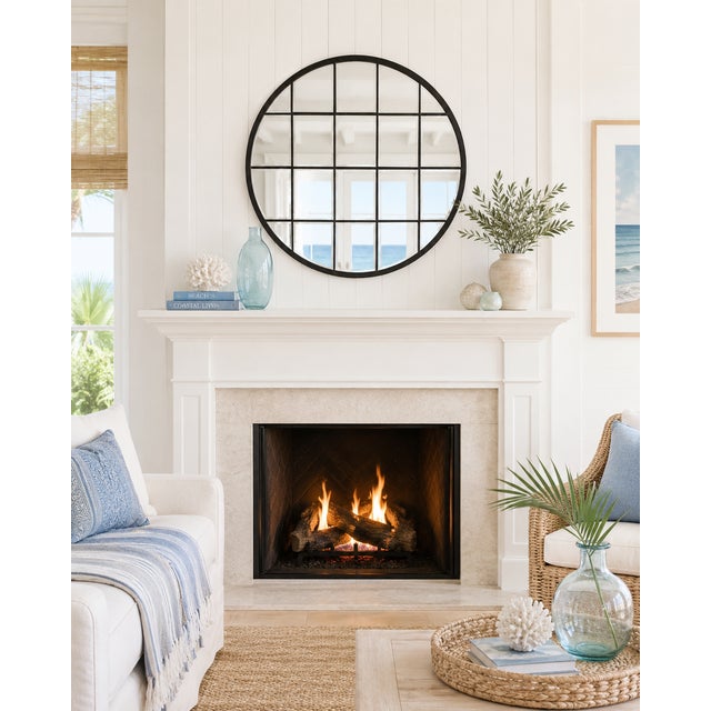 Superior Round Oil Rubbed Bronze Mirror For Sale In Chicago - Image 6 of 8