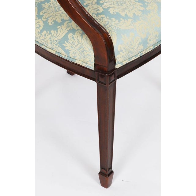 Antique Federal Revival Shield Back Armchairs, 1920s, Set of 2 For Sale - Image 9 of 14
