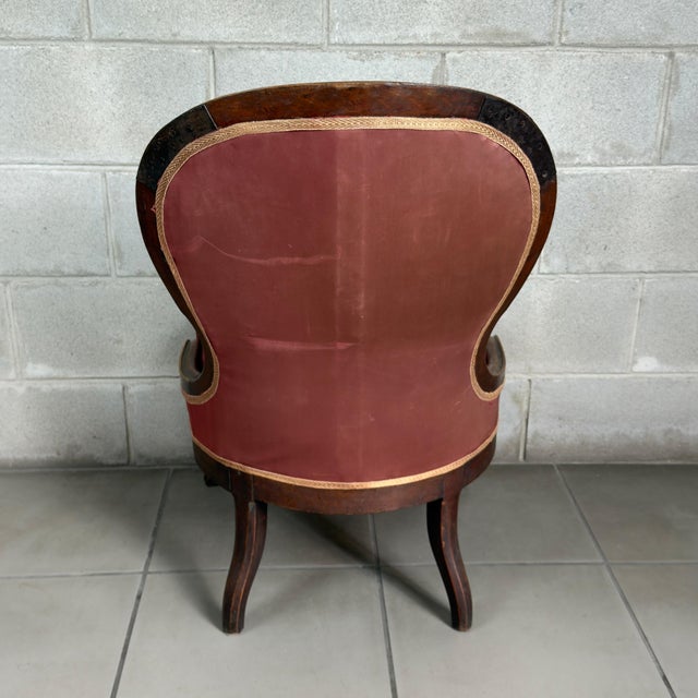 Early 20th Century Antique Wooden and Ceramic Dressing Chair from Laveno, 1900s For Sale - Image 5 of 17