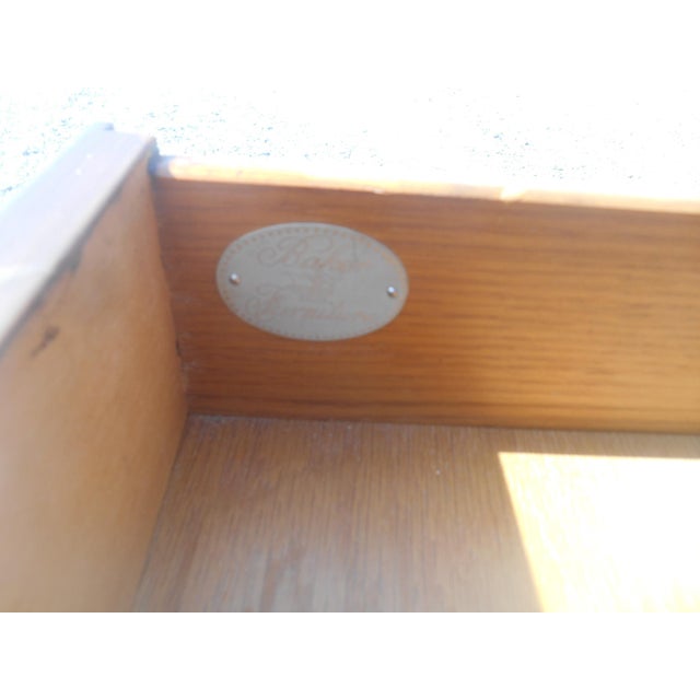 Brown Vintage Baker Furniture French Secretary Fold Out Desk For Sale - Image 8 of 8