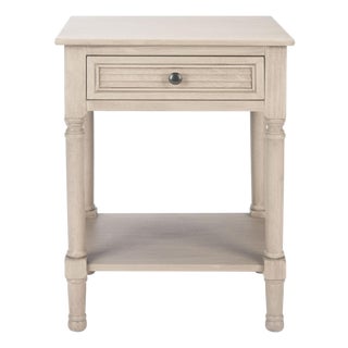 Tate 1 Drawer Accent Table in Greige For Sale