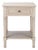 Tate 1 Drawer Accent Table in Greige For Sale