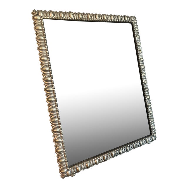 Antique, Silver Picture Frame, With Egg & Dart Motif, and With Wood Back For Sale