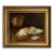 English Cod Still Life Print on Canvas in Wide Antiqued Gold Frame, 16x20" Print, 22x26" Framed For Sale