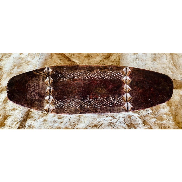 Vintage Cameroon Namji Prestige Handcarved Wood Stool, Headrest African Ceremonial Tribal Art For Sale - Image 9 of 12